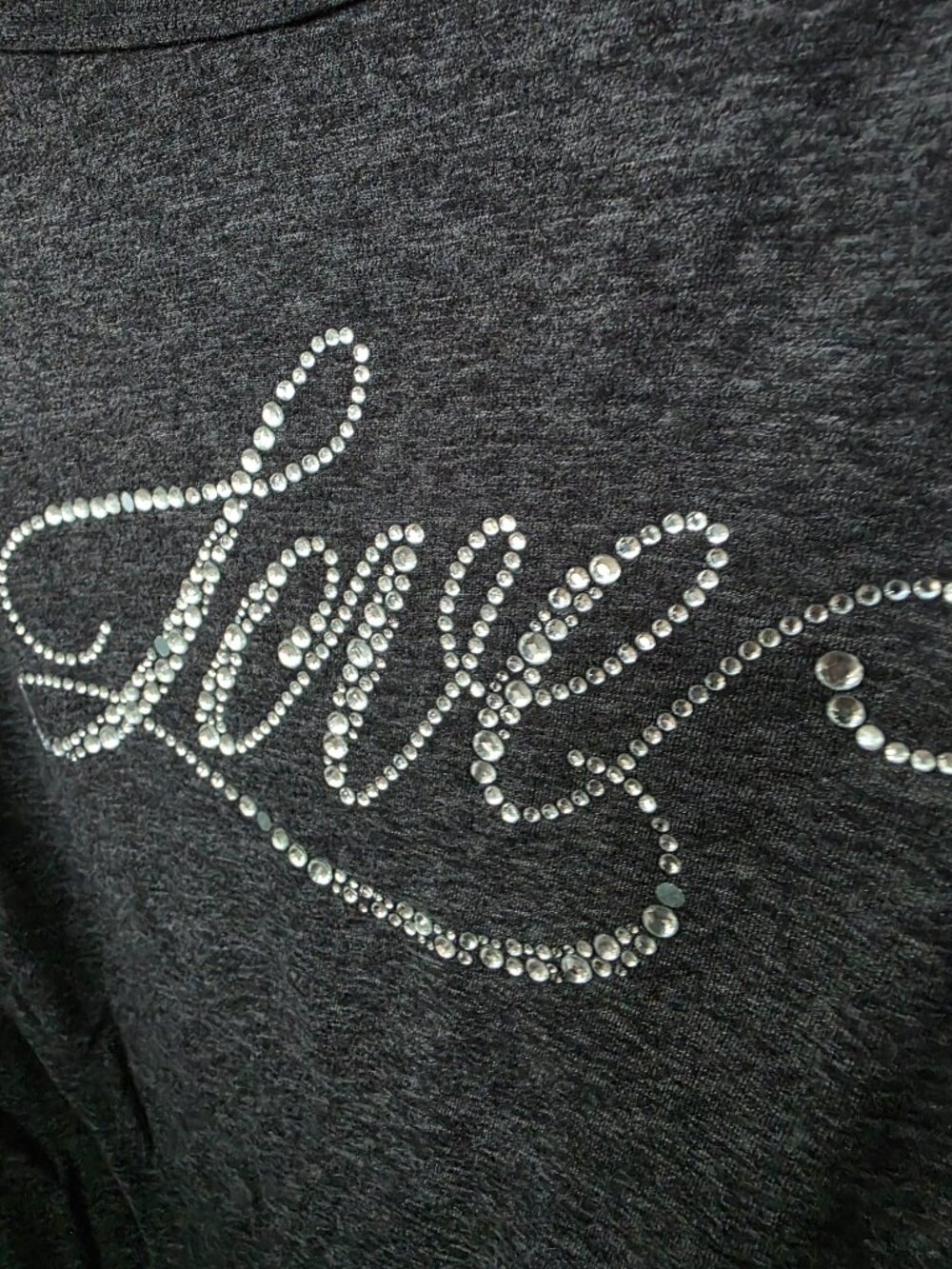 Victoria's Secret Bedazzled "Love" Long-Sleeve Lounge/Sleep Shirt - Picture 11 of 12